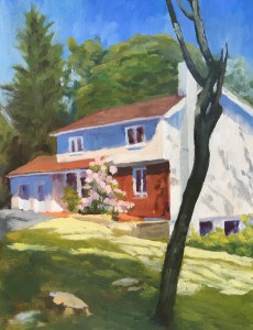 The Neighbor's House 9"x12" oil on canvas board