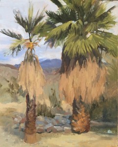 Mr. and Mrs. Palm Tree (Indian Head) 8" x 10" oil on panel (plein air) SOLD