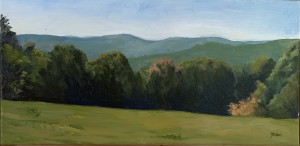 Quaker Hill View 10" x 20" oil on panel (plein air) SOLD