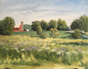 Late Summer Meadow 11" x 14" Oil on panel