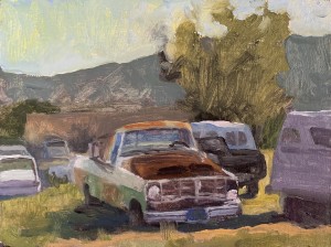 Old Truck 6" X 8" Oil on panel (plein air)