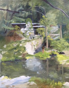Russell Wright House at Manitoga 16" x 20" Oil on canvas (plein air)