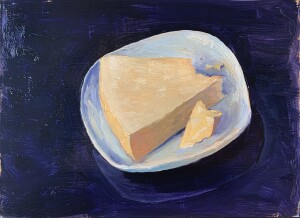 DAIRY 5 3/4" x 7 3/4" Oil on primed linen canvas