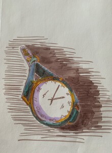 WATCH 5.5" X 8.5" Felt tip markers on paper